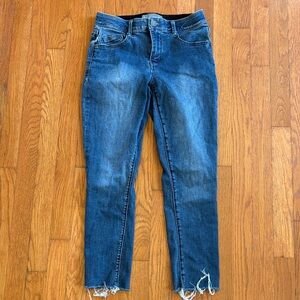 Wit & Wisdom Distressed Blue Ankle Jeans